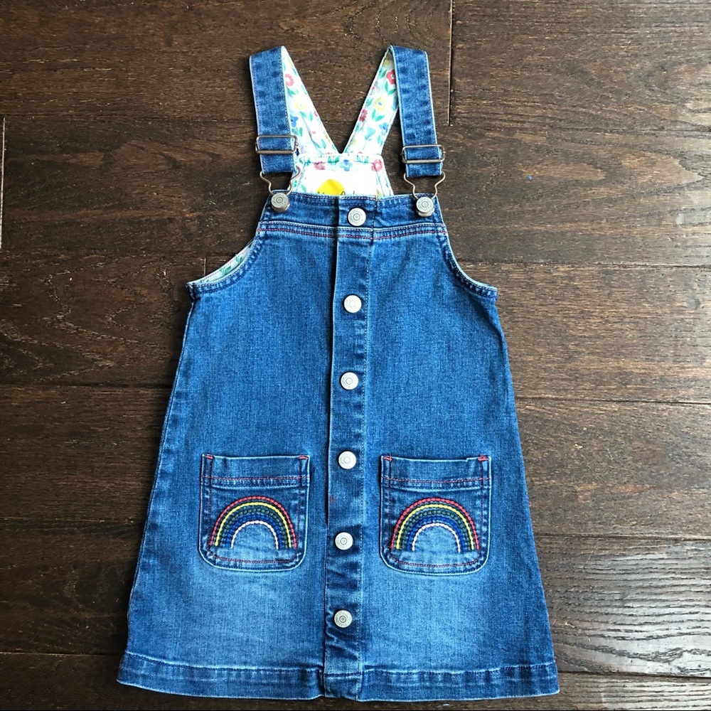 Mini Boden size 4/5 denim skirt overall